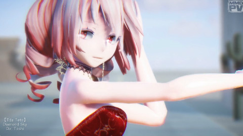 【MMD】温婉可人 红裙TETO「Diamond Sky 」
